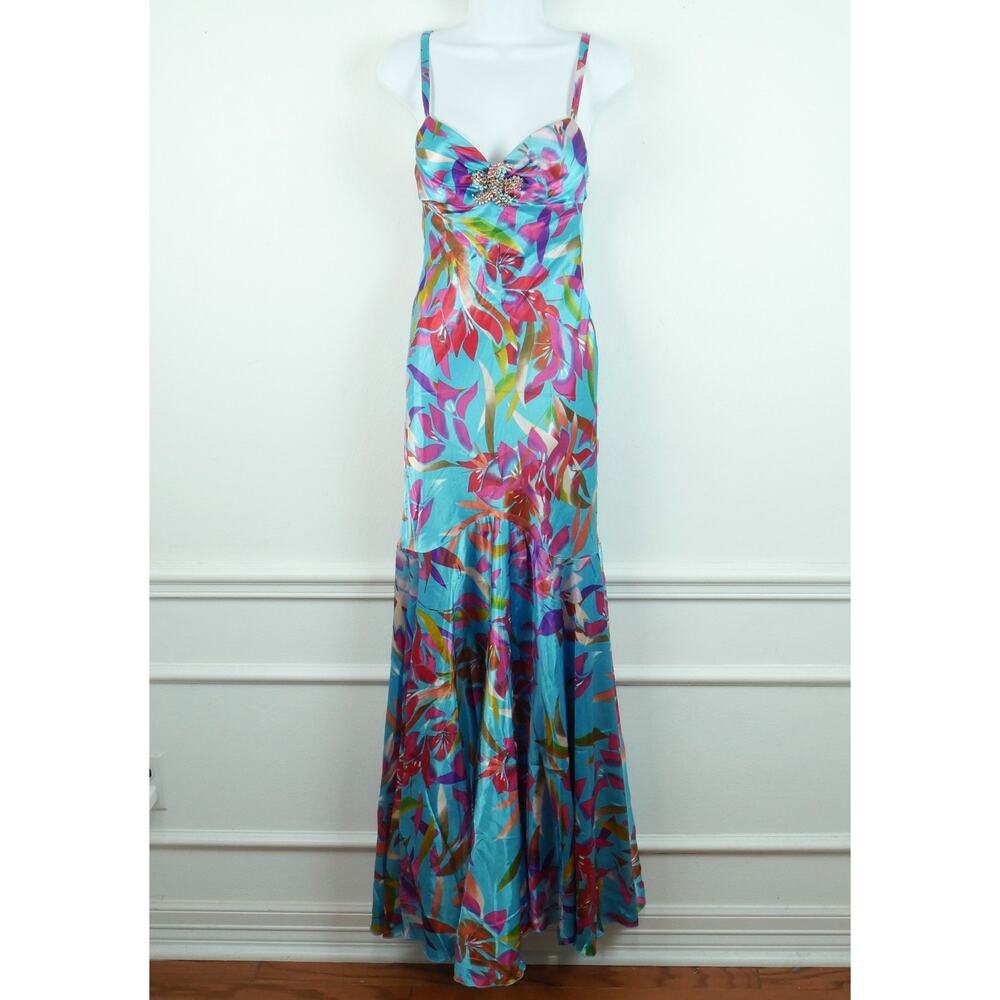 Vintage Cache Size 2 Gown Formal Maxi Dress Silk Y2K Fairy Hoco Glam Baddie Prom
